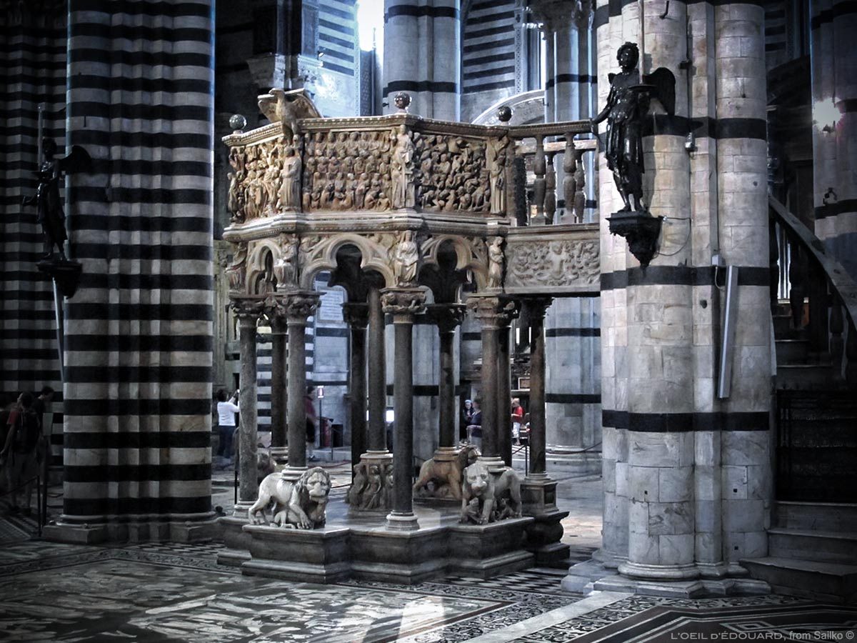 Chaire de la Cathédrale de Sienne - Pulpito di Nicola Pisano, Duomo di Siena (Santa Maria Assunta)