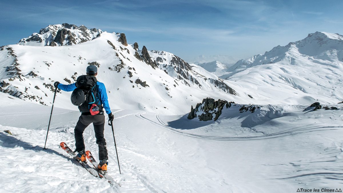 Ski de randonnée à la Roche Bénite (Massif de la Lauzière) avec le Col de la Madeleine et Saint-François-Longchamp