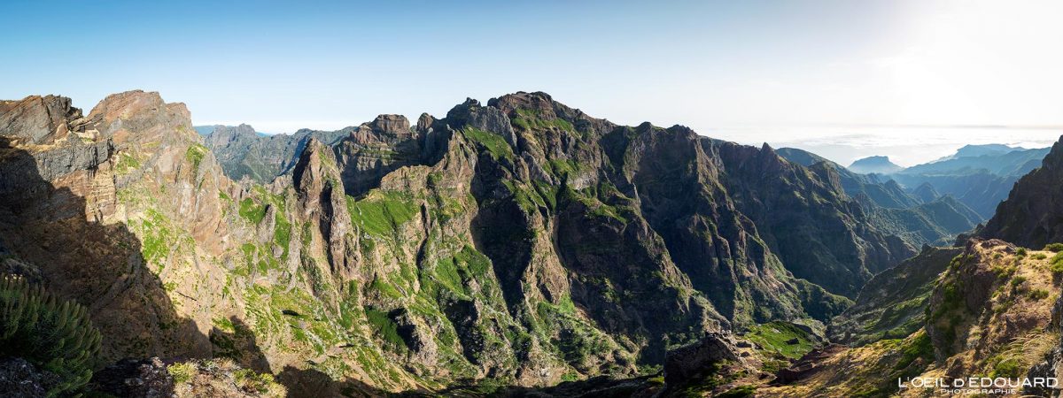 Vue Randonnée Pico Ruivo Madère Tourisme Paysage Montagne Voyage Portugal - PR 1 Vereda do Areeiro Pico Ruivo Madeira Ilha - Visit Madeira Island Hiking Trail Nature Mountain Outdoor Mountains Landscape