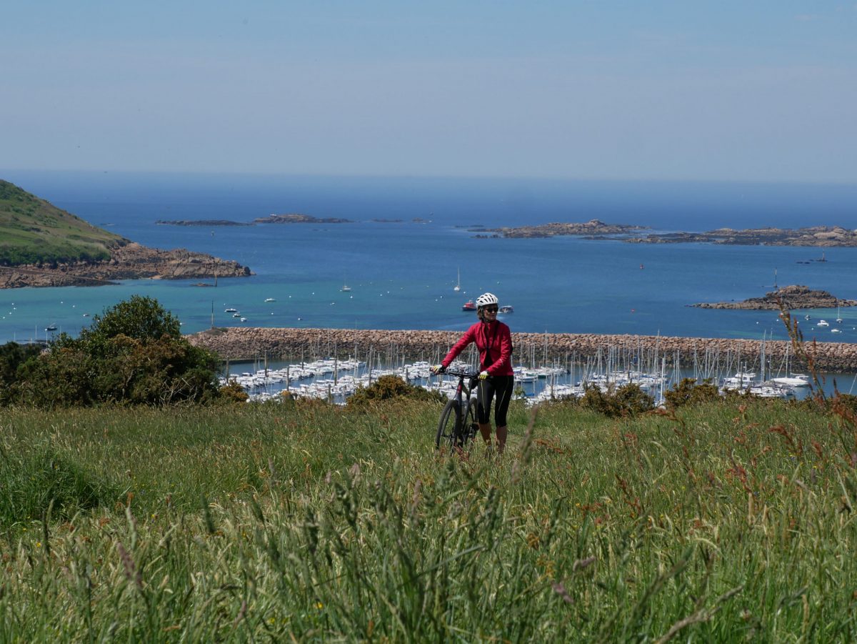 Bretagne à velo, panorama sur le port de Trebeurden