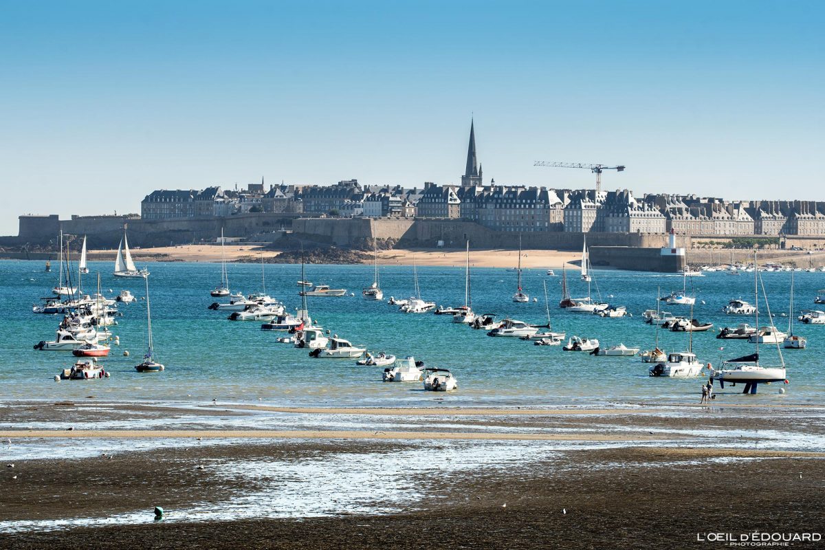 Port de plaisance Dinard Ville close Saint-Malo Bretagne Visit France Tourisme Ille-et-Vilaine Vacances Paysage - Holidays Travel French Brittany City View Landscape