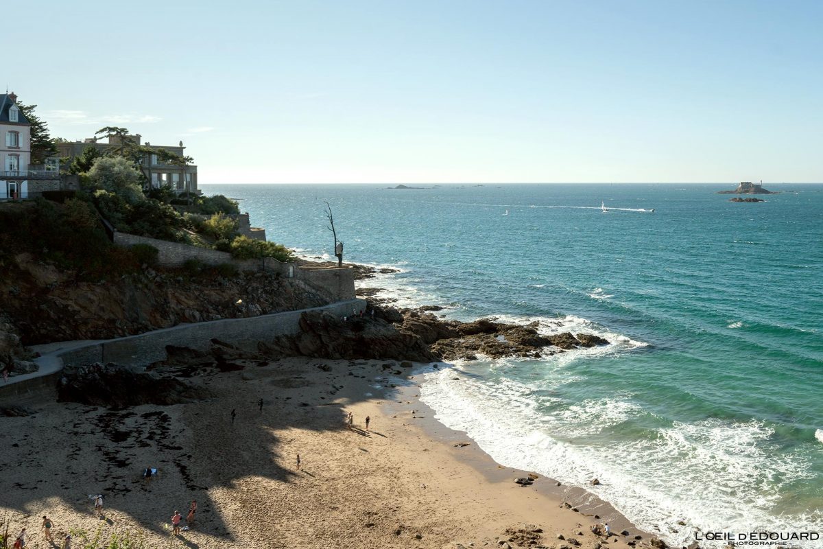 Plage Pointe de la Malouine Dinard Bretagne Visit France Tourisme Ille-et-Vilaine Vacances Paysage La Manche - Holidays Travel French Brittany City Sea Beach Landscape Seascape