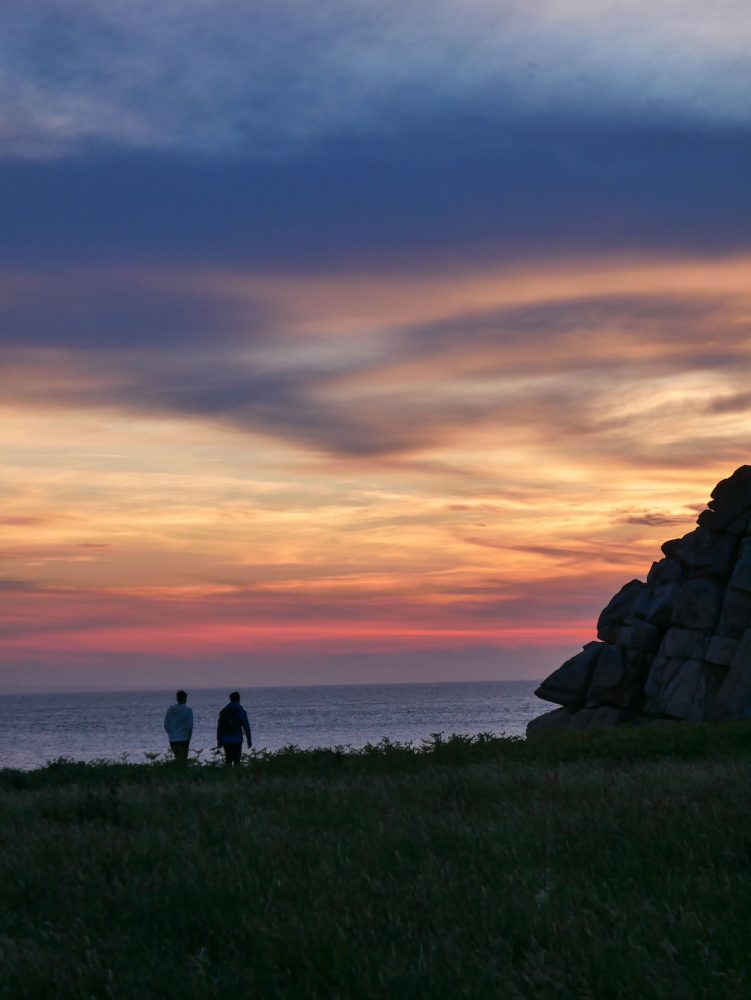 Bretagne en vélo, , coucher de soleil pointe de primel