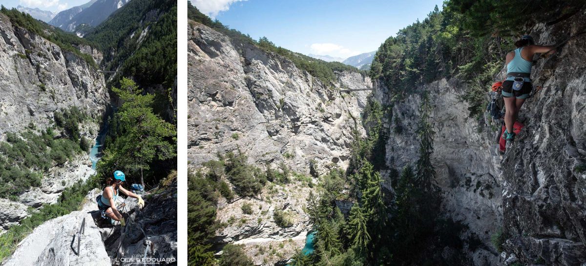 La Traversée des Anges Via Ferrata du Diable Aussois Haute Maurienne Savoie Alpes France Activité Montagne Outdoor Mountain Climbing Climb