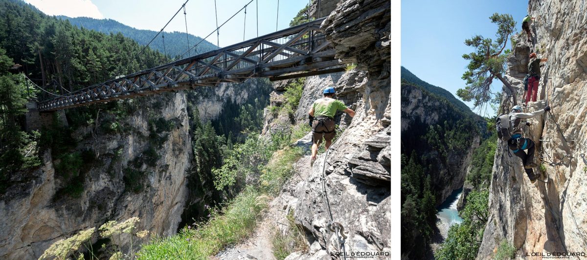 Pont du Diable Via Ferrata du Diable Aussois Haute Maurienne Savoie Alpes France Activité Outdoor Montagne