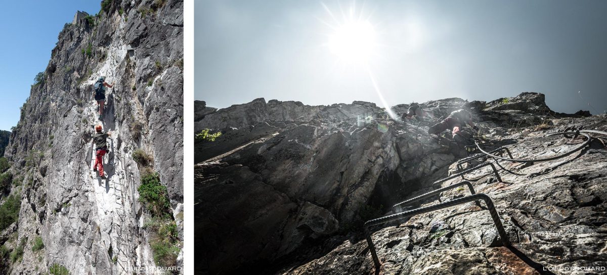 La Montée au Ciel Via Ferrata du Diable Aussois Haute Maurienne Savoie Alpes France Activité Montagne Outdoor Mountain Climbing Climb