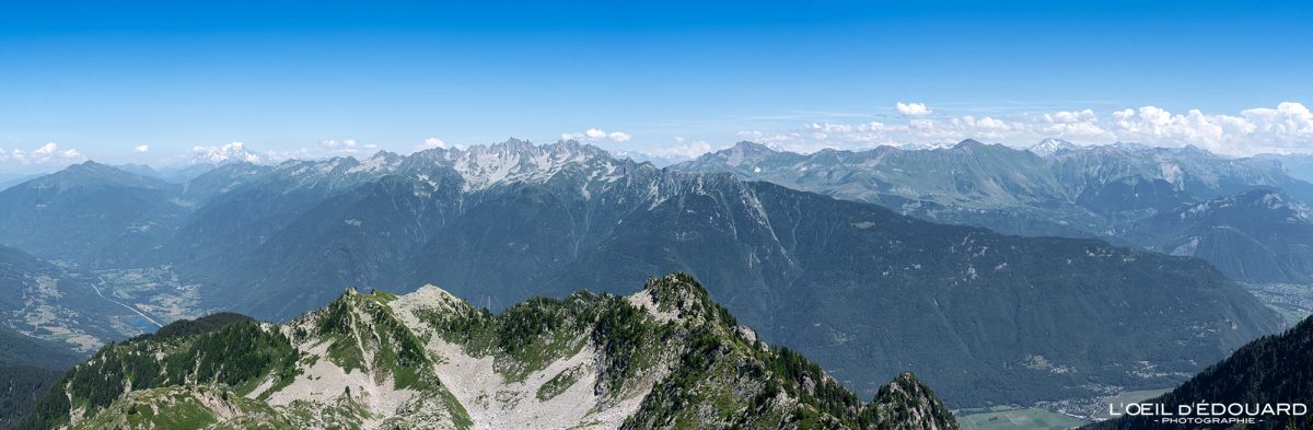 Vue panorama sommet Pointe de Rognier Belledonne Randonnée Savoie Alpes France Paysage Montagne Nature Outdoor French Alps Mountain Landscape Hike Hiking Summit View