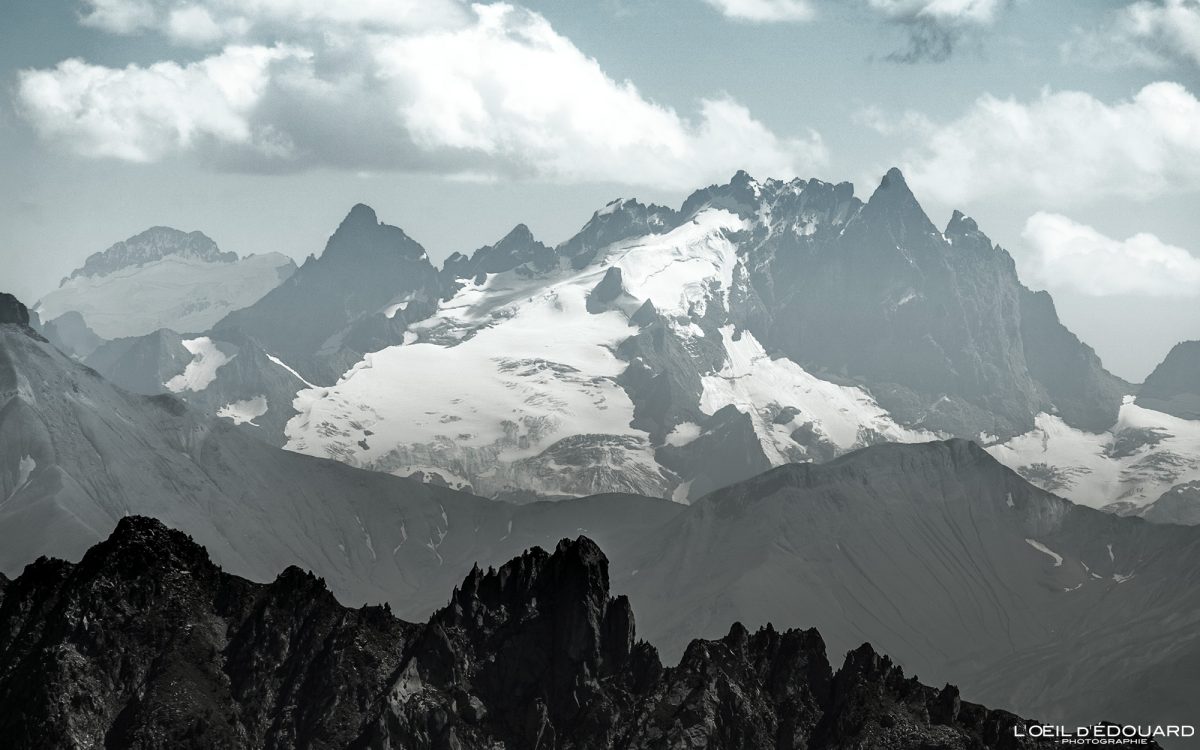 La Meije massif des Écrins Hautes Alpes France Paysage Montagne Nature Outdoor French Alps Mountain Landscape Summit View