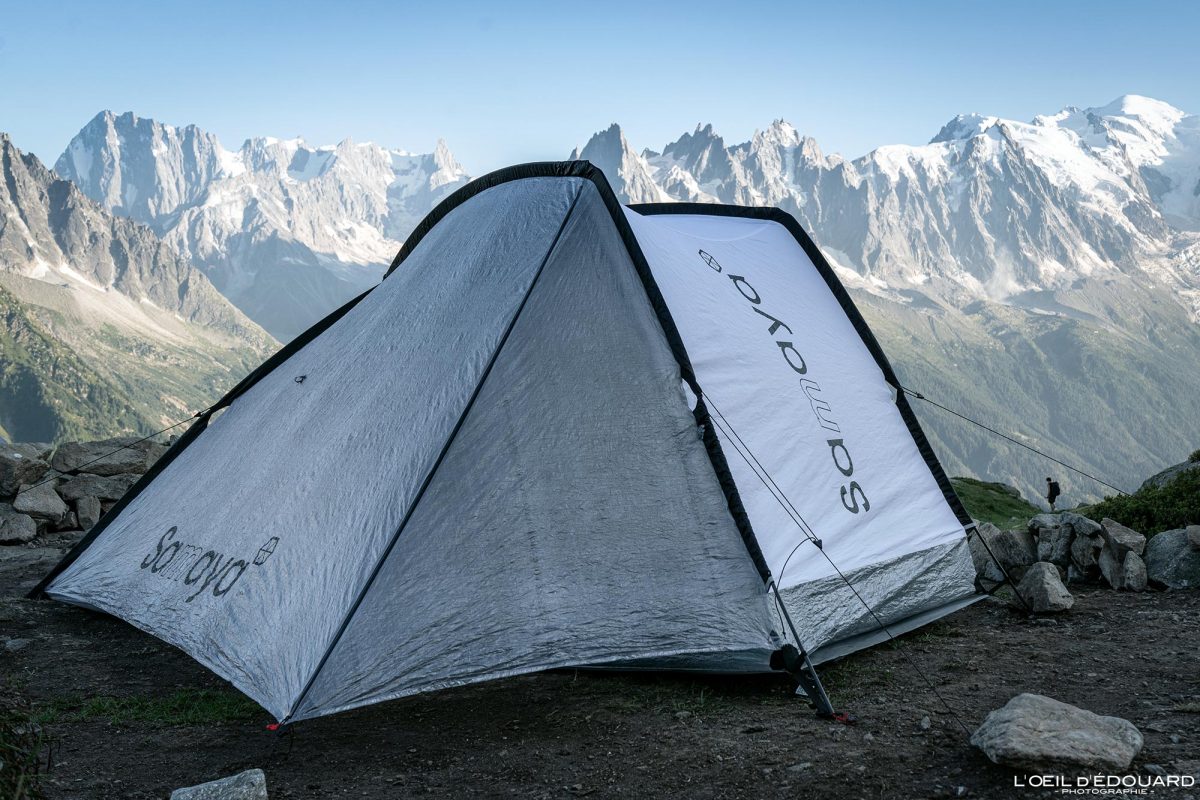 Bivouac Lac des Chéserys Aiguilles Rouges - Test Tente Samaya Instant 2 - Tente 3 saisons mono-paroi ultra-légère randonnée montagne trek outdoor trekking hike mountain hiking tant review