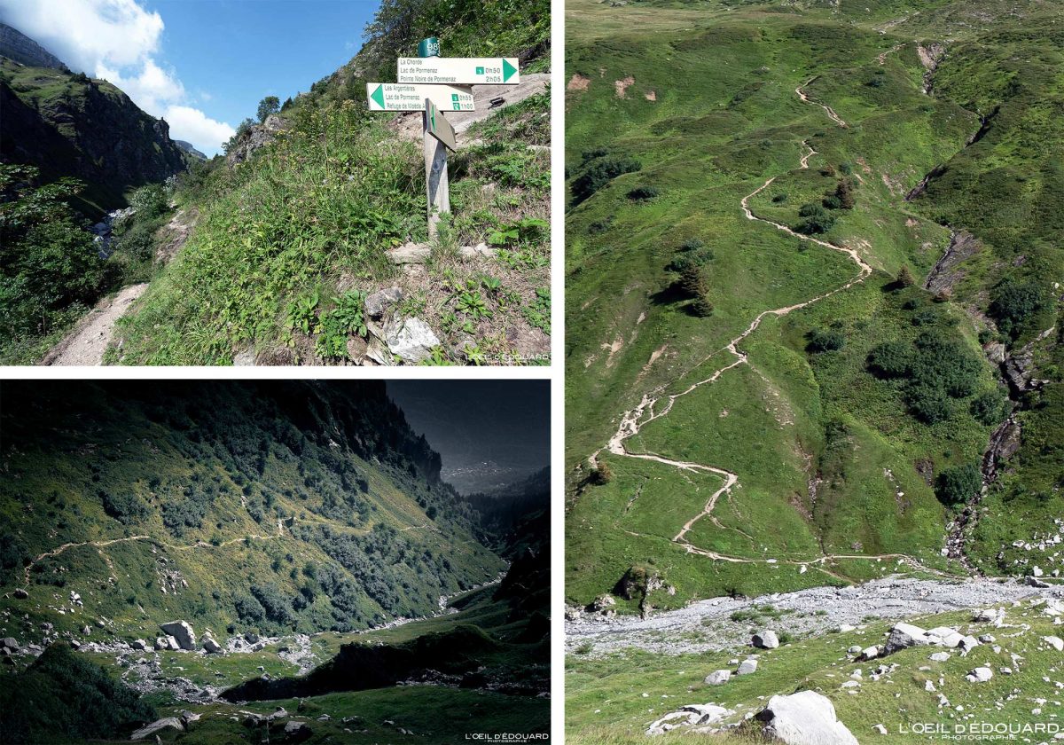 Sentier Randonnée Lac de Pormenaz par Les Argentières Massif des Aiguilles Rouges Haute-Savoie Alpes France Paysage Montagne Nature Outdoor Hike French Alps Mountain Landscape Hiking Trail