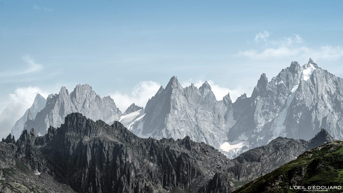 Aiguilles de Chamonix Massif du Mont-Blanc Haute-Savoie Alpes France Paysage Montagne Nature Outdoor French Alps Mountain Landscape