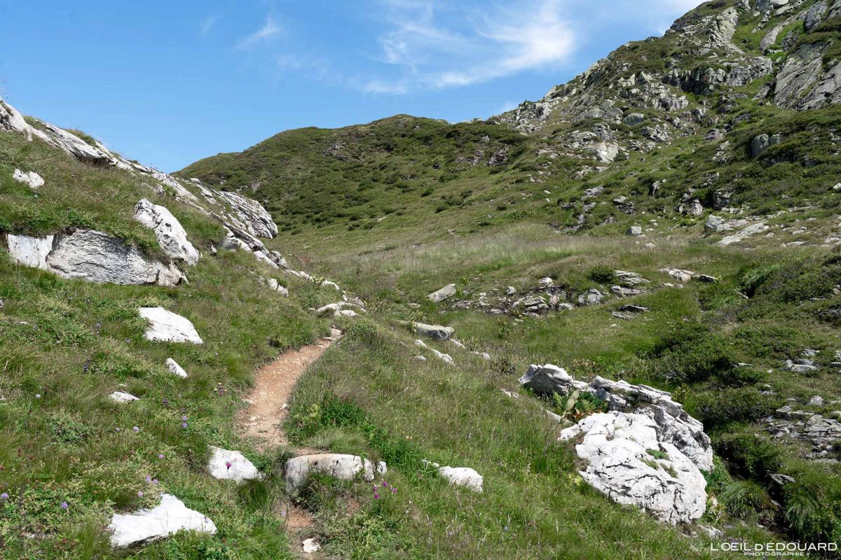 Sentier Randonnée Pointe Noire de Pormenaz Massif des Aiguilles Rouges Haute-Savoie Alpes France Paysage Montagne Nature Outdoor Hike French Alps Mountain Landscape Hiking Trail