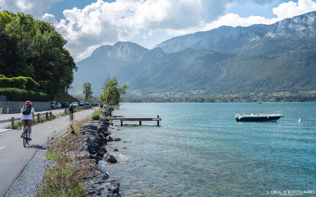 Piste Cyclable Tour du Lac d'Annecy à Vélo Haute-Savoie Visit France Tourisme Vélo de Route Cyclisme Outdoor Bicycle Cyclism Bike Road Biking