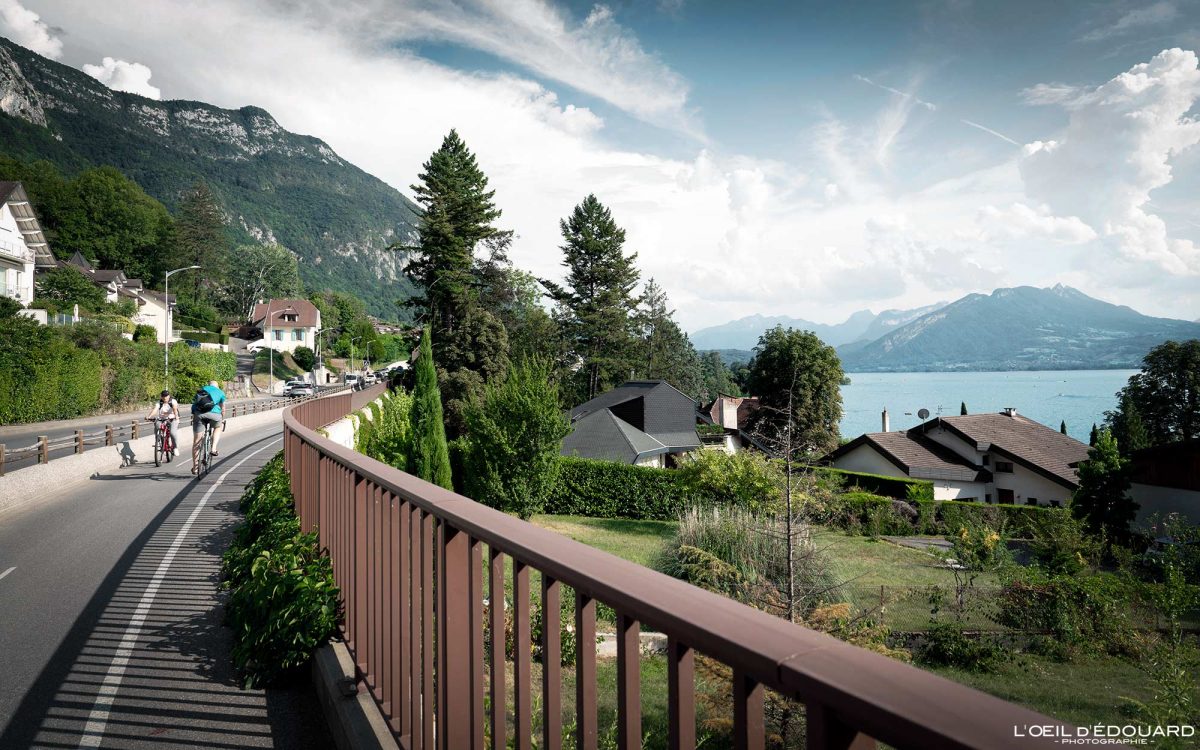 Piste cyclable Veyrier-du-Lac Tour du Lac d'Annecy à Vélo Haute-Savoie Visit France Tourisme Cyclisme Outdoor Bicycle Cyclism Bike Road Biking