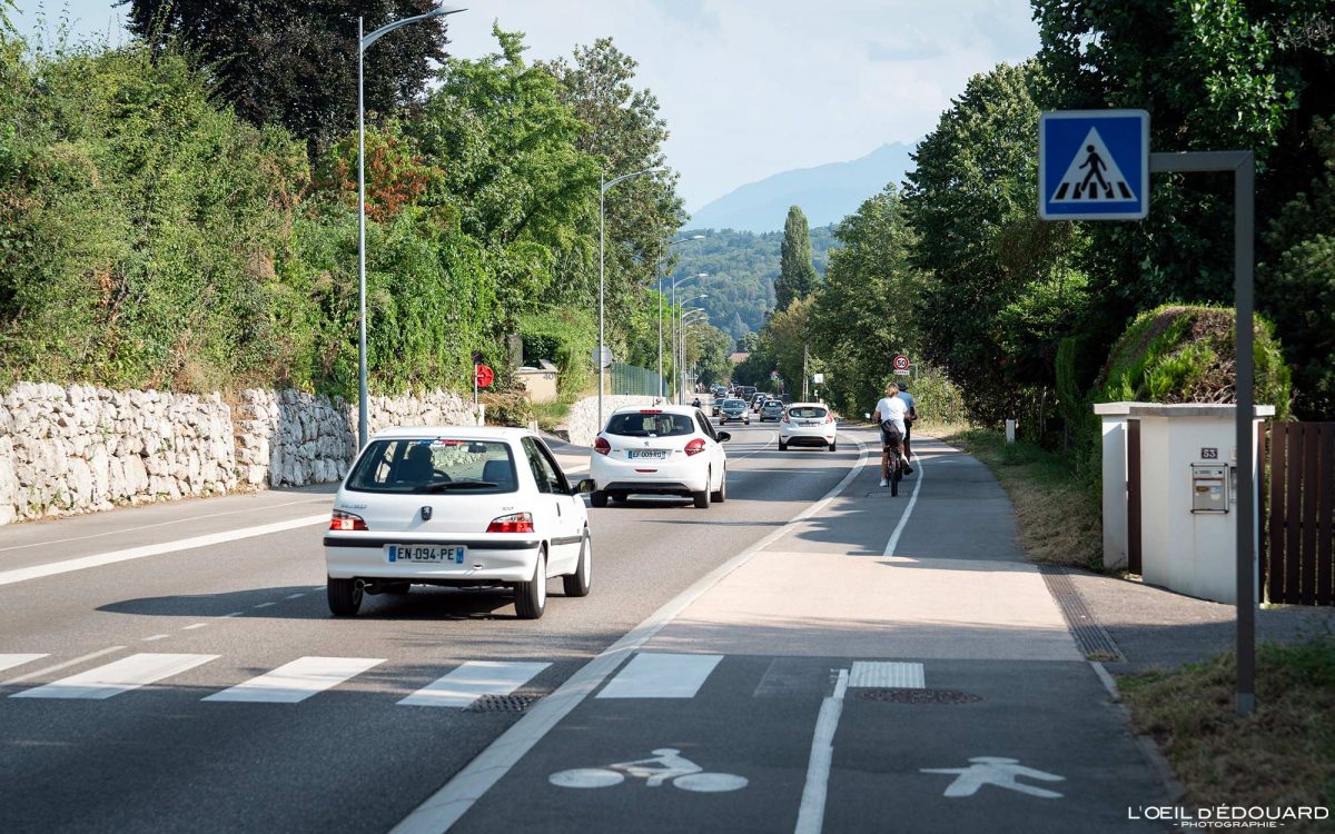 Piste cyclable Veyrier-du-Lac Tour du Lac d'Annecy à Vélo Haute-Savoie Visit France Tourisme Vélo de Route Cyclisme Outdoor Bicycle Cyclism Bike Road Biking