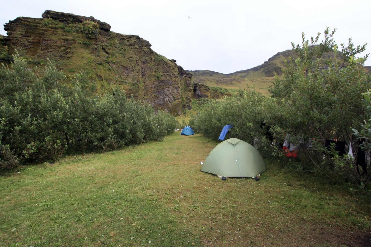 Tente Camping de VÍK í Mýrdal Islande Nature Outdoor Iceland Campsite Tent Camp Icelandic Ísland