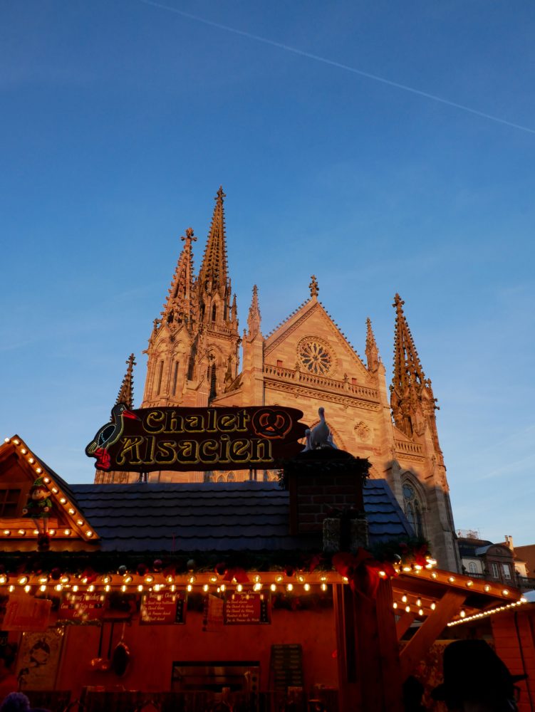 Marché de Noel, fin de journée Mulhouse