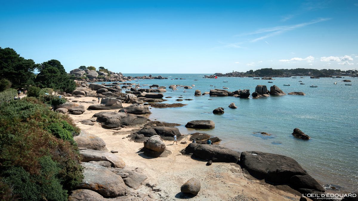 Plage Île Renote Trégastel Côte de Granit Rose Côtes-d'Armor Bretagne Paysage Visit France Tourisme Vacances - Holidays Travel French Brittany Sea Ocean Beach Landscape