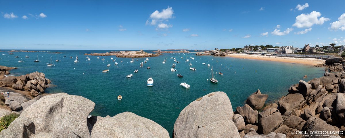 Plage de Coz-Pors Trégastel Côte de Granit Rose Côtes-d'Armor Bretagne Paysage Visit France Tourisme Vacances - Holidays Travel French Brittany Sea Ocean Beach Landscape