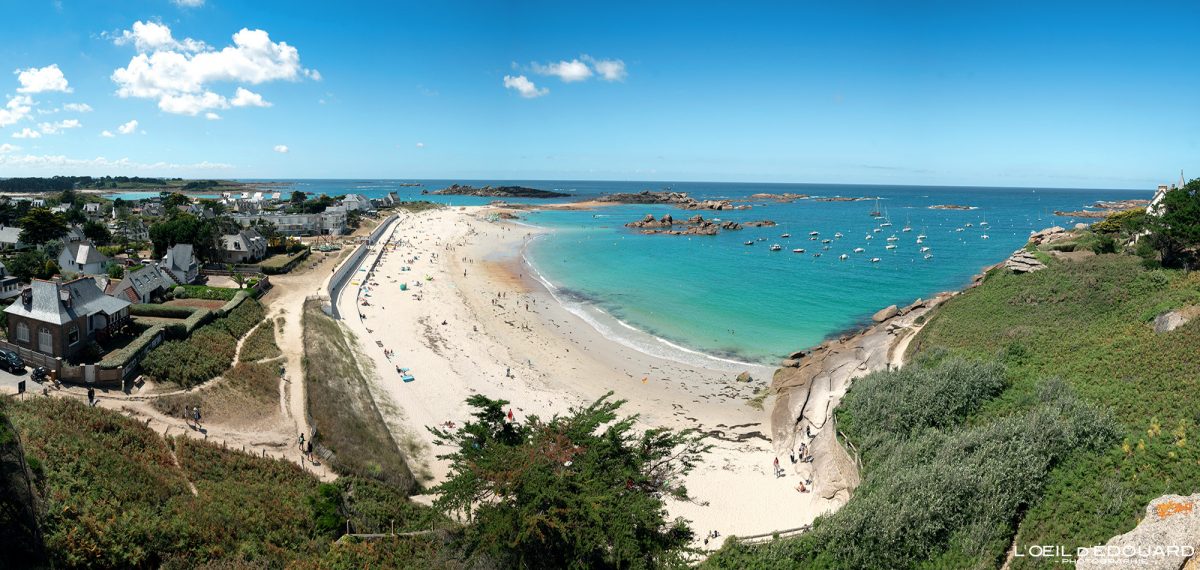 Plage de la Grève Blanche Trégastel Côte de Granit Rose Côtes-d'Armor Bretagne Paysage Visit France Tourisme Vacances - Holidays Travel French Brittany Sea Ocean Beach Landscape